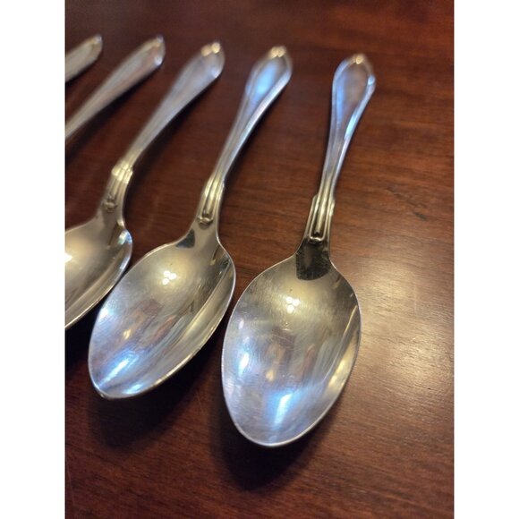Gense ALP 45GR‎ GEN4 Five O'Clock Spoons  5 1/8" Silverplate Lot of 6 - Picture 7 of 16